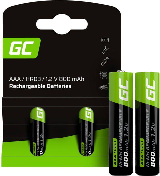 Productafbeelding GreenCell GR08 - Oplaadbare batterij - AAA - nikkelmetaalhydride (NiMH) - 1,2 V - 2 st. (2 Pcs., AAA, 800 mAh)