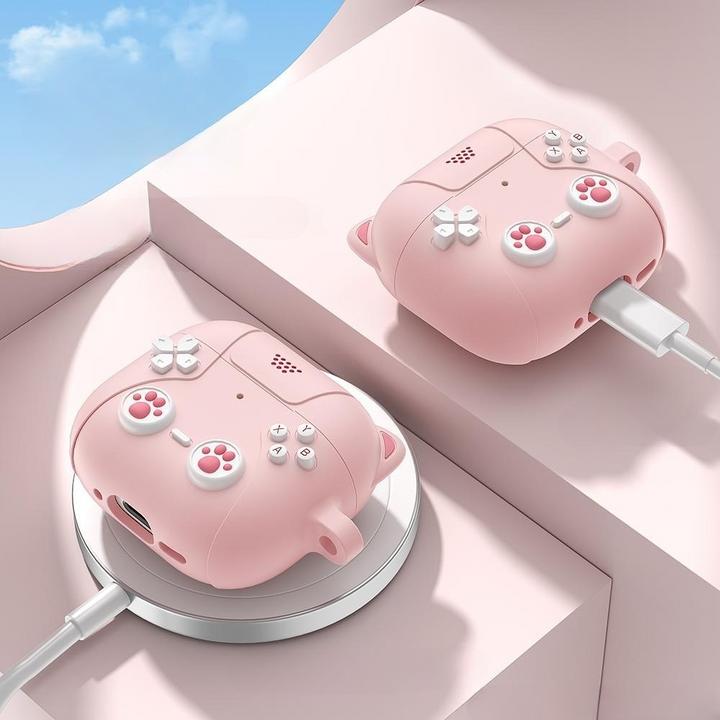 Produktbild Cover-Discount Airpods 4 - Silikoncase Schutzhülle 3D Katze (Kopfhörer Tasche)