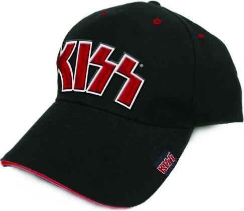 KISS Red On White Logo Puff Embroidered B