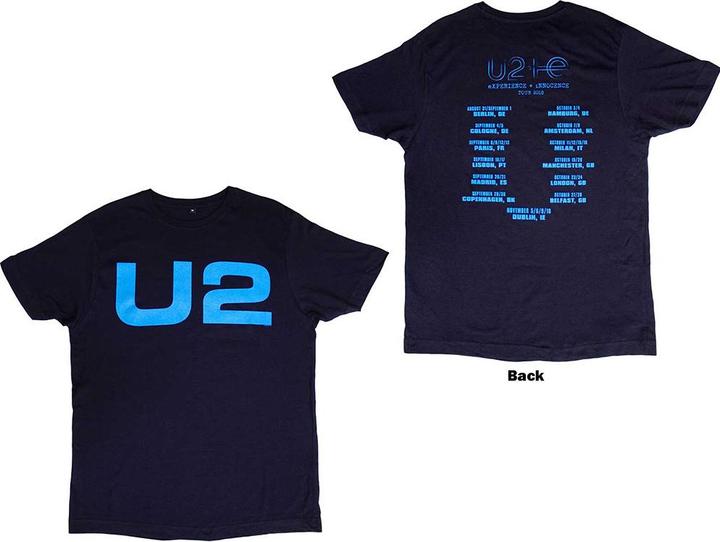 Produktbild U2 Logo E+I 2018 Tour Dates Back Print (M)