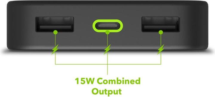 Actual product image Zagg MOPHIE POWERSTATION 10K WITH PD BLACK (20W USB C 2XUSB A 12W) (10000 mAh, 20 W)