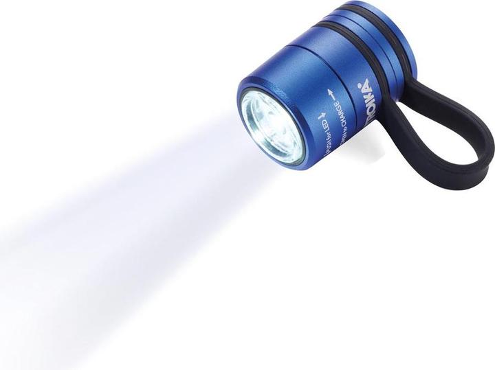 Image du produit Troika ECO RUN Lampe de poche avec lumière LED, 3 fonctions d'éclairage, incl. câble de charge, bleu (3.60 cm)