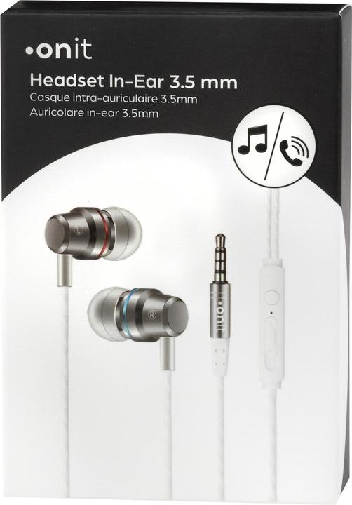 Produktbild Onit In-Ear-Kopfhörer 3.5 mm Klinke Weiss (keine Geräuschunterdrückung, Kabelgebunden)