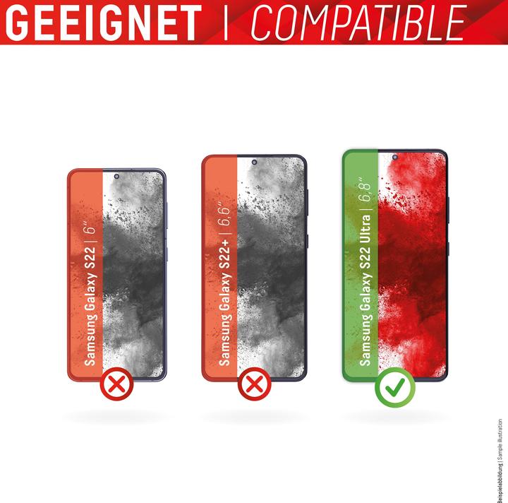 Produktbild Displex Real Glass, Privacy Full Cover Panzerglas (1 Stück, Samsung Galaxy S22 Ultra)