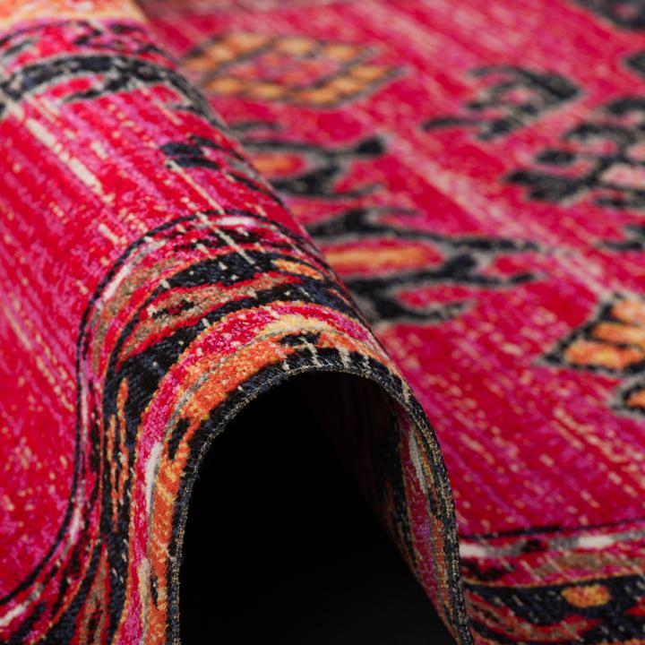 Image du produit Pergamon Kurzflor Designer Teppich Modern Vintage Orient Muster (140 x 200 cm)