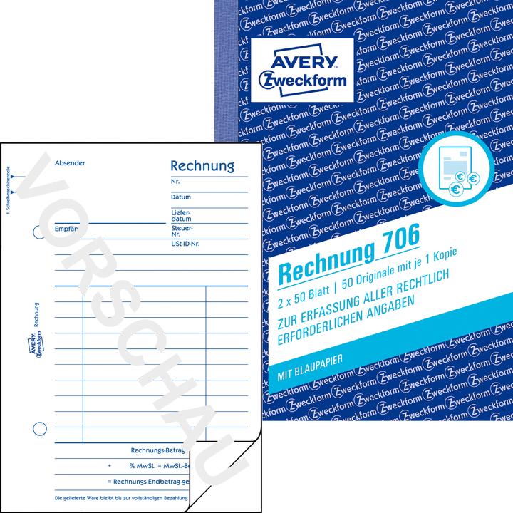 Actual product image Avery Invoice (50 x)
