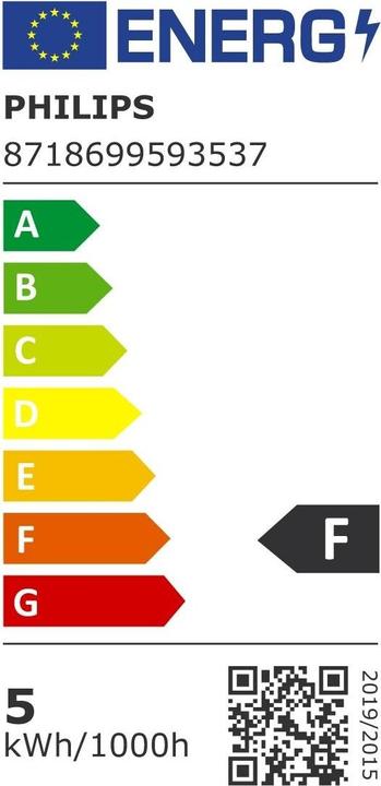 Label énergétique Philips LEDclassic Lampe Diamond (E27, 5 W, 500 lm, 1 x, F)