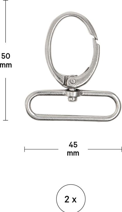 Produktbild Lalana Anhänger mit Karabiner 50 x 45 mm, 2 Stück
