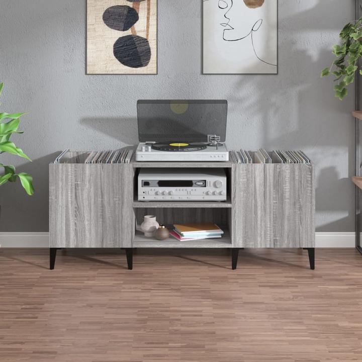 Actual product image VidaXL Plattenschrank Grau Sonoma 121x38x48 cm Holzwerkstoff