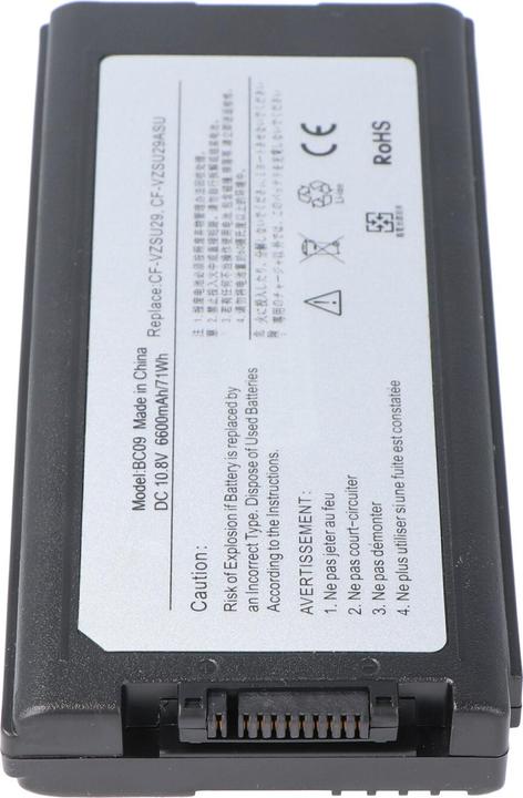 Actual product image Panasonic Battery CF-29 Battery, CF-29A, CF-29E, CF-51, CF-52 (9 Cells, 6600 mAh)