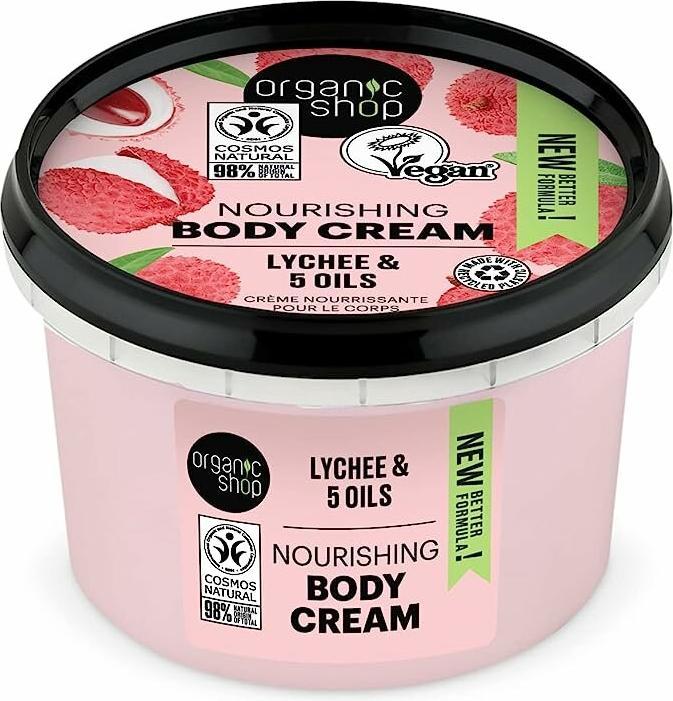 Produktbild Organic Shop Body Cream Pink Lychee Lychee 5 Oils 250ml, Lavendel, 250 ml (Körpercreme, 250 ml)