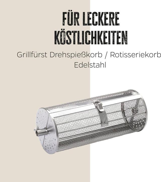 Immagine prodotto Grillfürst Cestello per spiedo rotante / cestello per girarrosto