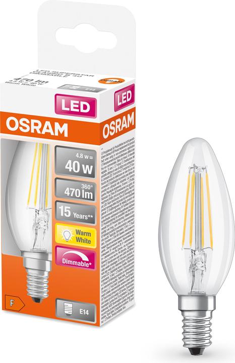 Image du produit Osram Superstar Classic B (E14, 4.80 W, 470 lm, 1 x, F)