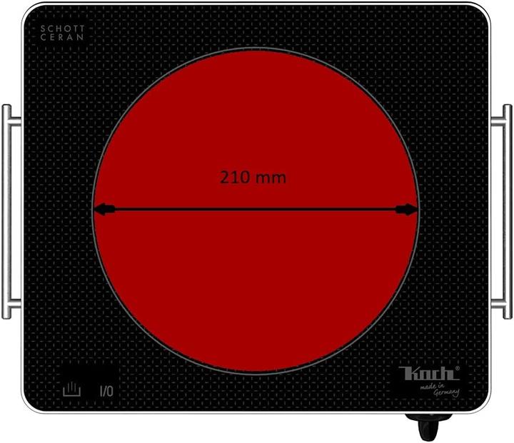 Actual product image Plaion Ceran plate 2 circuit 2100 Watt
