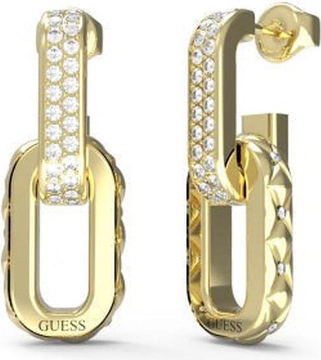 Image du produit Guess 30MM MATELASSE PAVE DBL LINK EA Boucles d'oreilles (Acier inoxydable)