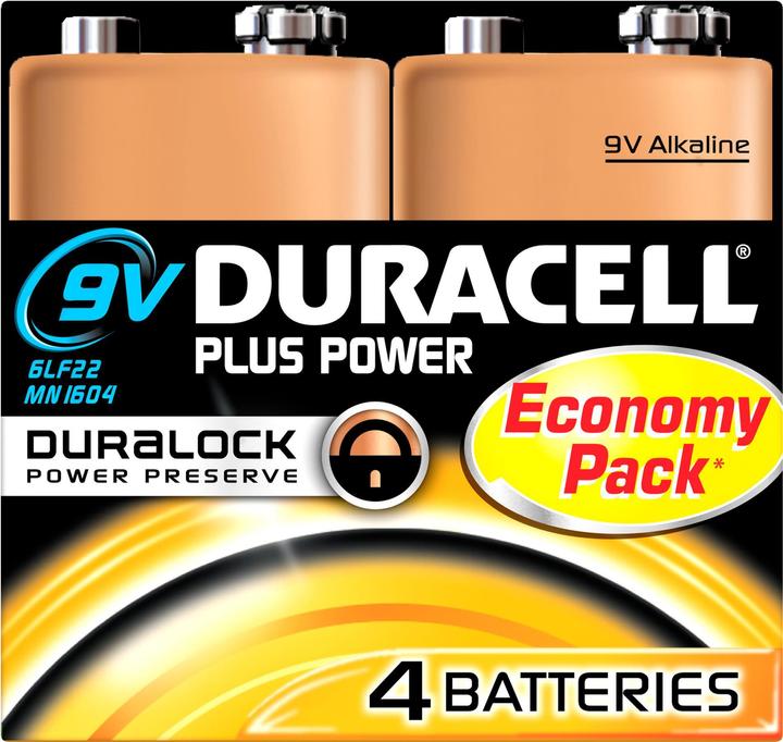 Duracell Plus Power (4 Stk., 9V Block)