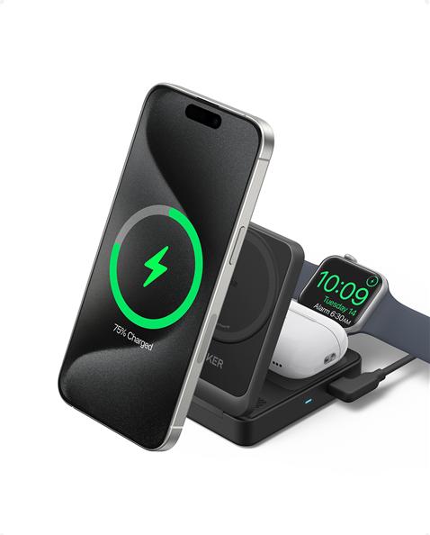 Actual product image Anker - MagGo Wireless Charger (2-in-1 Stand) (15 W)
