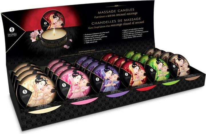 Image du produit Shunga Présentoir Mini bougies de massage (240 ml)
