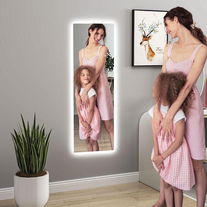 Image du produit Swisshandel24 Ganzkörperspiegel 40 x 120 cm Standspiegel mit LED Lichte, Wandspiegel
