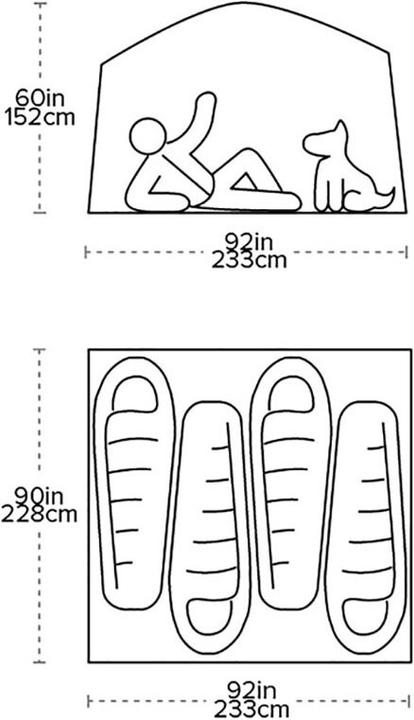 Immagine prodotto Big Agnes Casa del cane 4 (Tenda a cupola, 3.91 kg, 4 persone)
