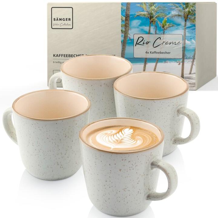 Sänger Set di tazze da caffè Rio cream (430 ml, 4 x)