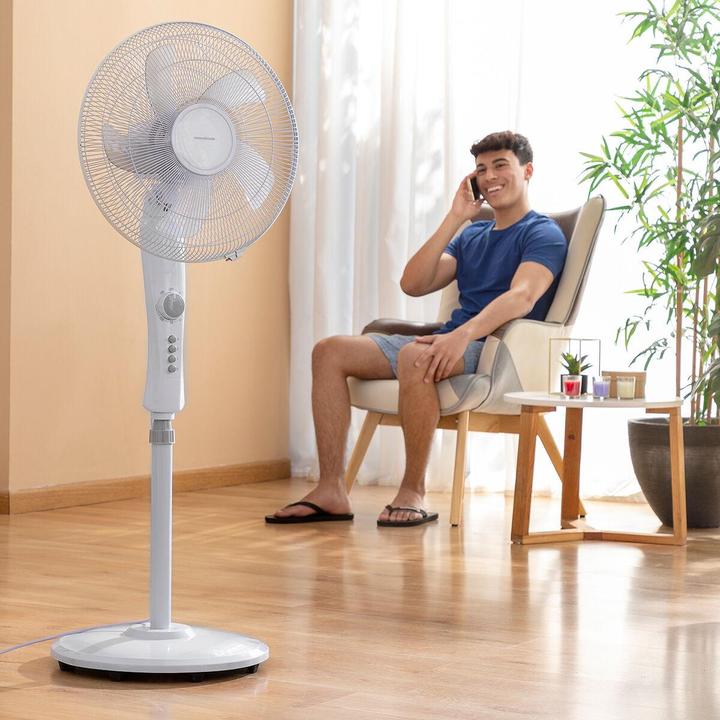 Immagine prodotto InnovaGoods Ventilatore da pavimento a corrente alternata - 110-138 cm - Timer - 45 W