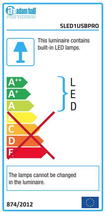 Energie-Label Adam Hall Schwanenhalsleuchte