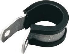 Actual product image HellermannTyton Cable p clip minium alloy 25.4 D black (Cable bridge, 40 cm)