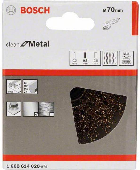Produktbild Bosch Professional Zubehör PRO Metal clean Topfbürste, 70 x 0,3 mm, Gewinde (0.3 mm)