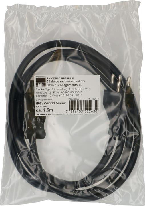 Produktbild Max Hauri Adels TD-Anschlusskabel H05VV-F3G1.5 Typ 12 / AC 166 (1.50 m)