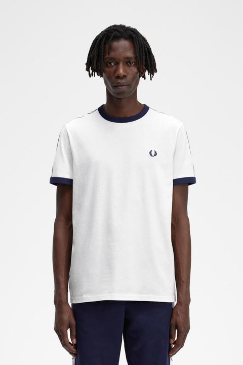 Produktbild Fred Perry T-Shirt mit kontrastfarbenen Bündchen und Streifen (XXL)