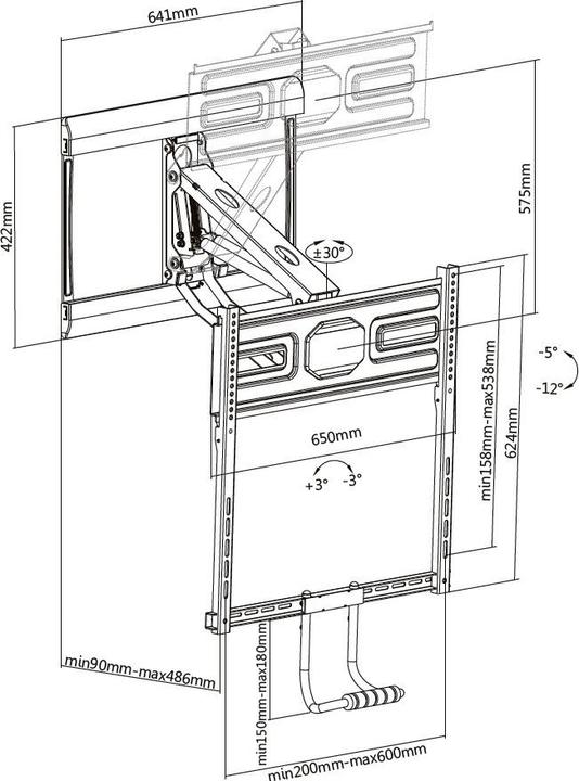 Produktbild equip Pro Klammer Pull-Down (Wand, 70", 35 kg)