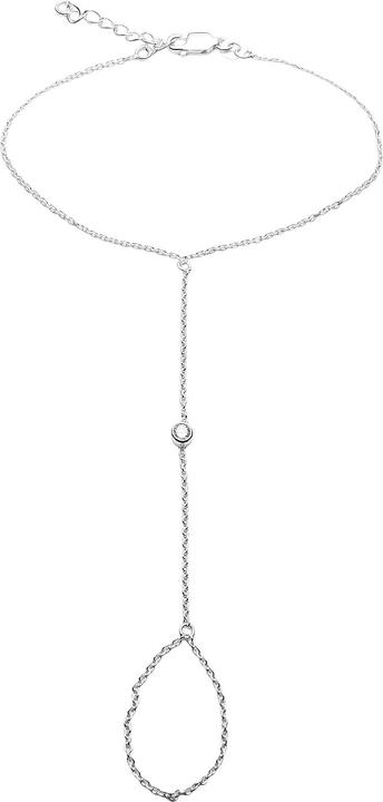 Produktbild Leyda Handrücken Aramband Zirkonia (20 cm, Silber 925, Synthetischer Stein)