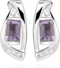 Produktbild Silver Cat Silver earrings with synthetic amethysts SC472 (Synthetische Steine)