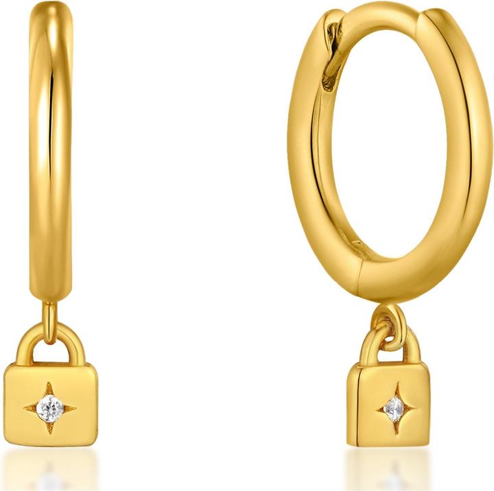 Ania Haie Gold Padlock Huggie Ohrringe (925er Silber)