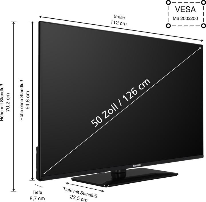 Immagine prodotto Telefunken D50U750X2CWI (50", LED, 4K, 2024)