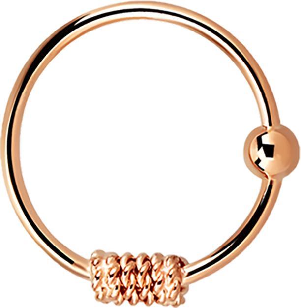 Star Piercing Micro Piercing Ring mit Seilwindung rosegold (925 Sterlingsilber, ohne Messing)