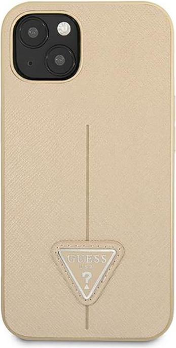 Image du produit Guess GUHCP14SPSATLE iPhone 14 6,1" beżowy/beige étui rigide SaffianoTriangle Logo (Apple iPhone 14)