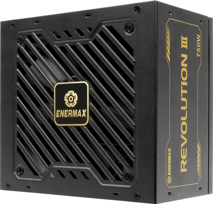 Actual product image Enermax Power Supply 750W Revolution3 80+ Gold Black FULLMOD (750 W)