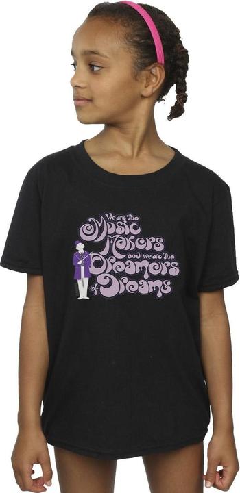 Actual product image Willy Wonka & the Chocolate Factory Girls Dreamers Text Cotton T-Shirt (128)