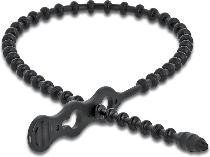 Actual product image Delock Cable tie 210 x 4.5 mm polyamide, black, 10 pcs. (Knot tape, 210 mm, 10 pcs.)