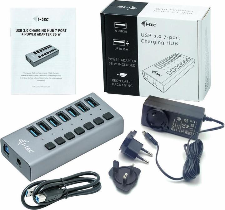 Actual product image i-tec U3CHARGEHUB7 (USB-B, 7 Ports)