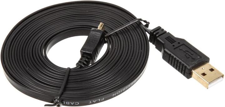 Actual product image InLine 3m Micro-USB 2.0 flat cable, USB-A to Micro-B (3 m, USB 2.0)