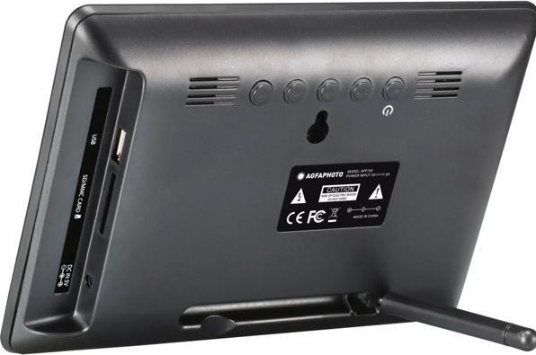 Actual product image AGFAPHOTO Digital Photo Frame Agfa Digital Photo Frame 7 "" 7 HD LED + Calendar Clock - Black (7", 1024 x 600 pixels)