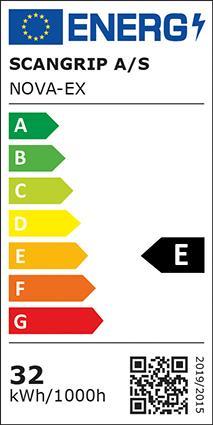 Energie-Label Scangrip Arbeitsleuchte NOVA-Ex 1700/3400Lumen (3400 lm)