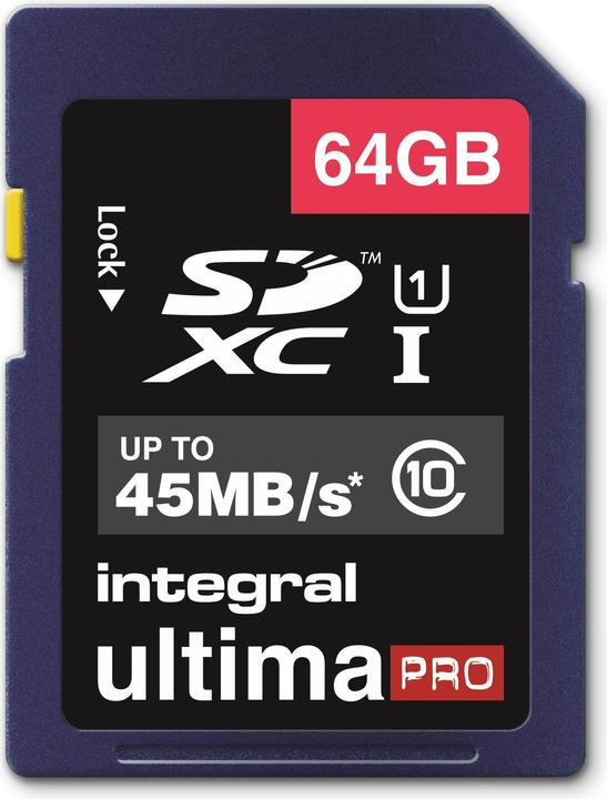 Image du produit Integral Memory Ultima Pro (64 Go, SDXC, U1, UHS-I)