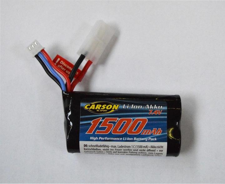 Image du produit Carson Batterie de rechange Li-Ion Ligne FE 7,4V 1500mAh (7.40 V, 1500 mAh)