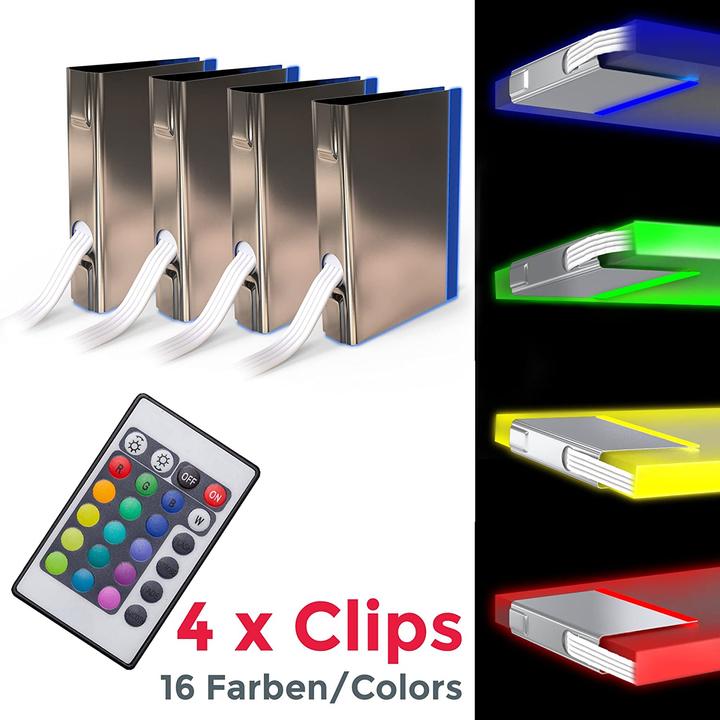 Image du produit B.K.Licht Éclairage LED de la tablette en verre, set de 4