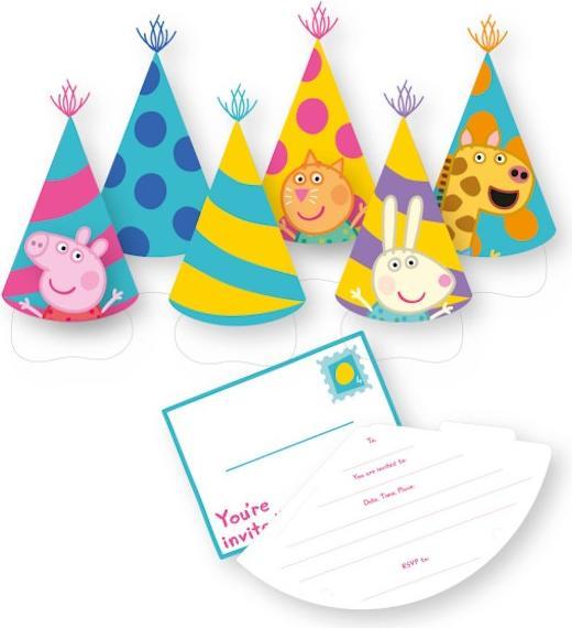 Produktbild Amscan Einladung Peppa Pig