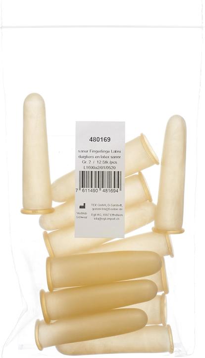 Produktbild Sanor Fingerling Latex Grösse 2 gepudert leicht (0.07 m)
